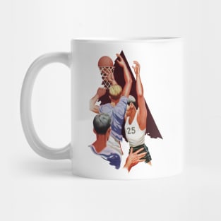 Vintage Sports Basketball Players Shooting a Blasket Mug